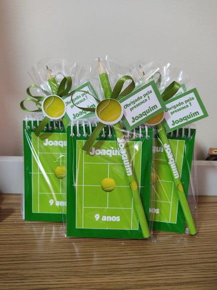 Bloquinho Lembrancinha Aniversario Quadra de tenis | Arte'K
