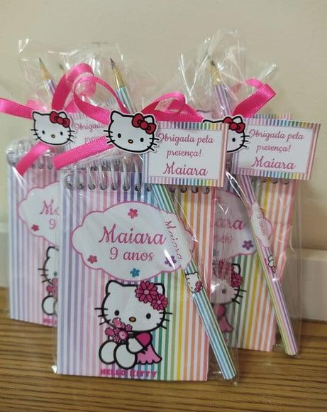 Bloquinho Lembrancinha Aniversario Hello Kitty | Arte'K