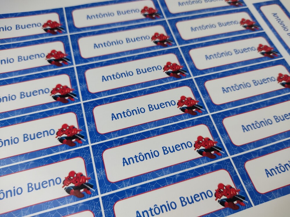 Kit etiqueta escolar homem aranha