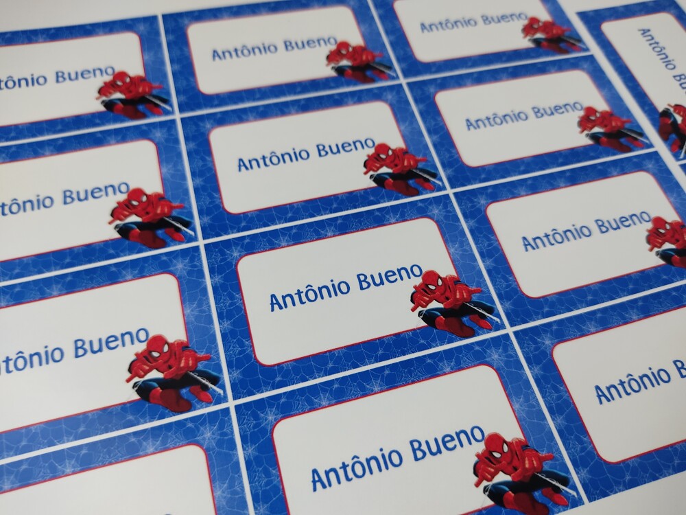 Kit etiqueta escolar homem aranha