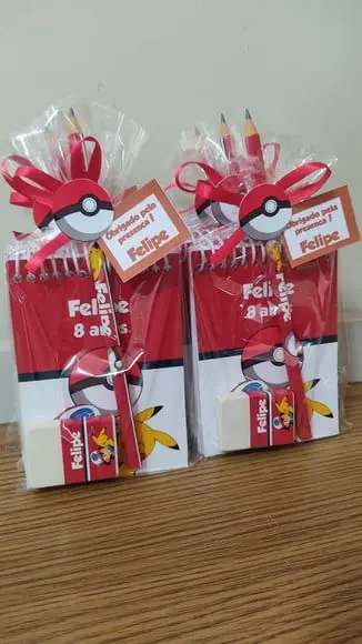 Bloquinho Pokémon c/ Lápis e Borracha
