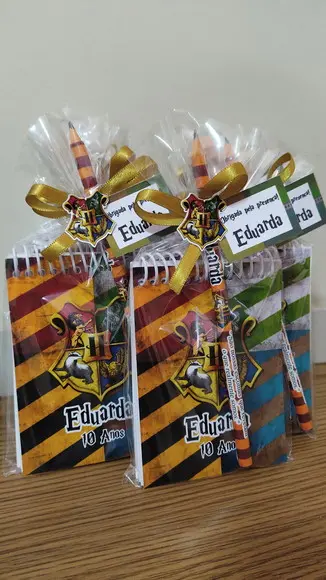 Lembrancinha bloquinho Harry Potter