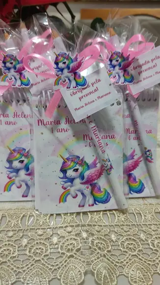 Lembrancinha Bloquinho Unicornio
