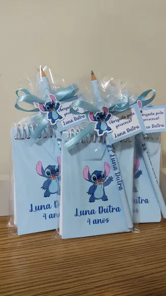 Lembrancinha Bloquinho Stich