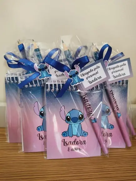 Lembrancinha bloquinho stich