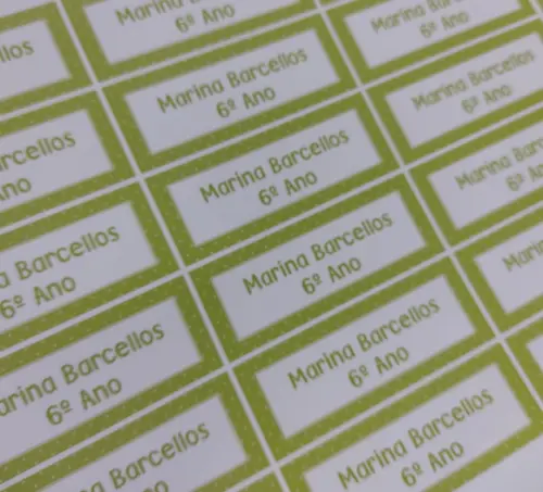 Etiqueta Escolar Verde