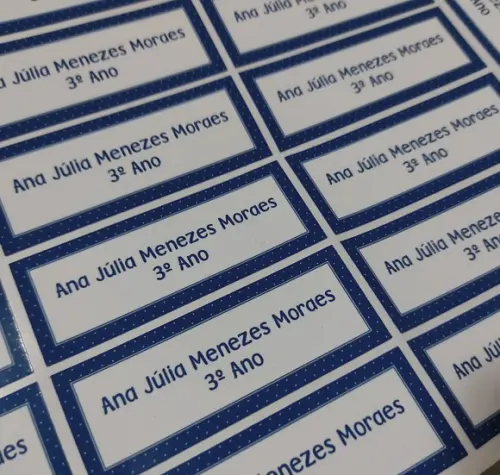 Etiqueta Escolar Azul Marinho
