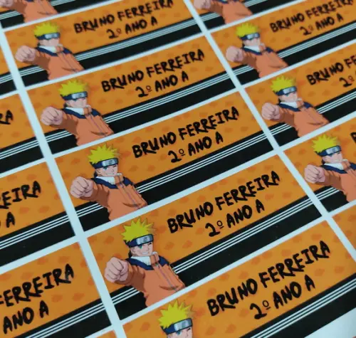 Etiqueta Escolar Naruto