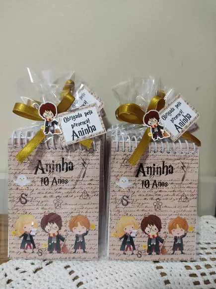 Lembrancinha bloquinho harry potter