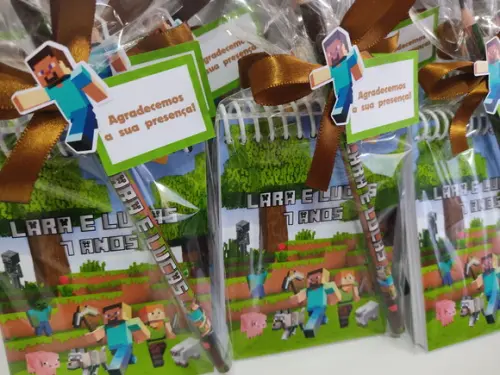 Bloquinho Minecraft c/ Lápis