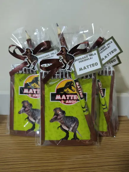 Lembrancinha Bloquinho Dinossauro