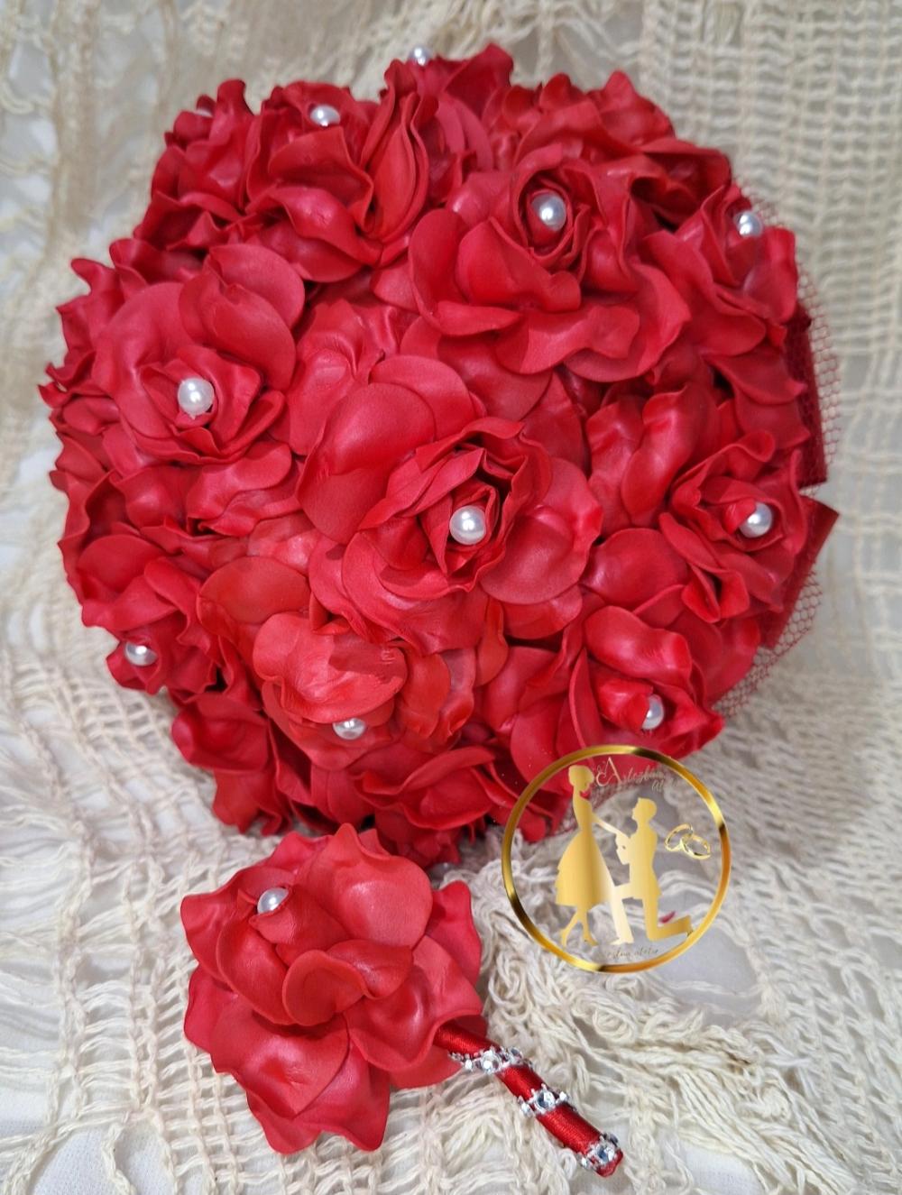 Buquê de noiva vermelho