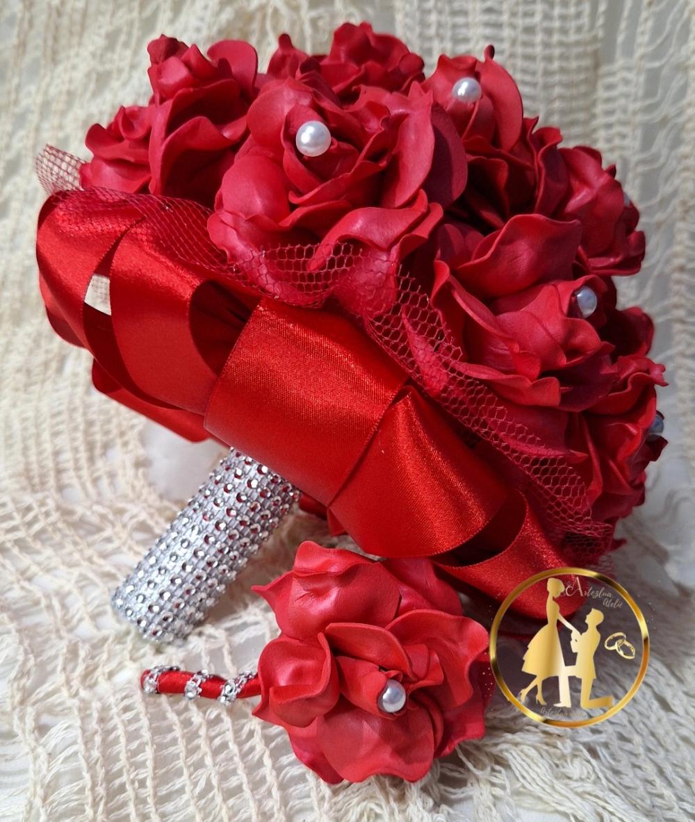 Buquê de noiva vermelho