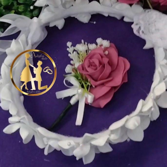 Kit de Buquê de noiva rosa fúcsia