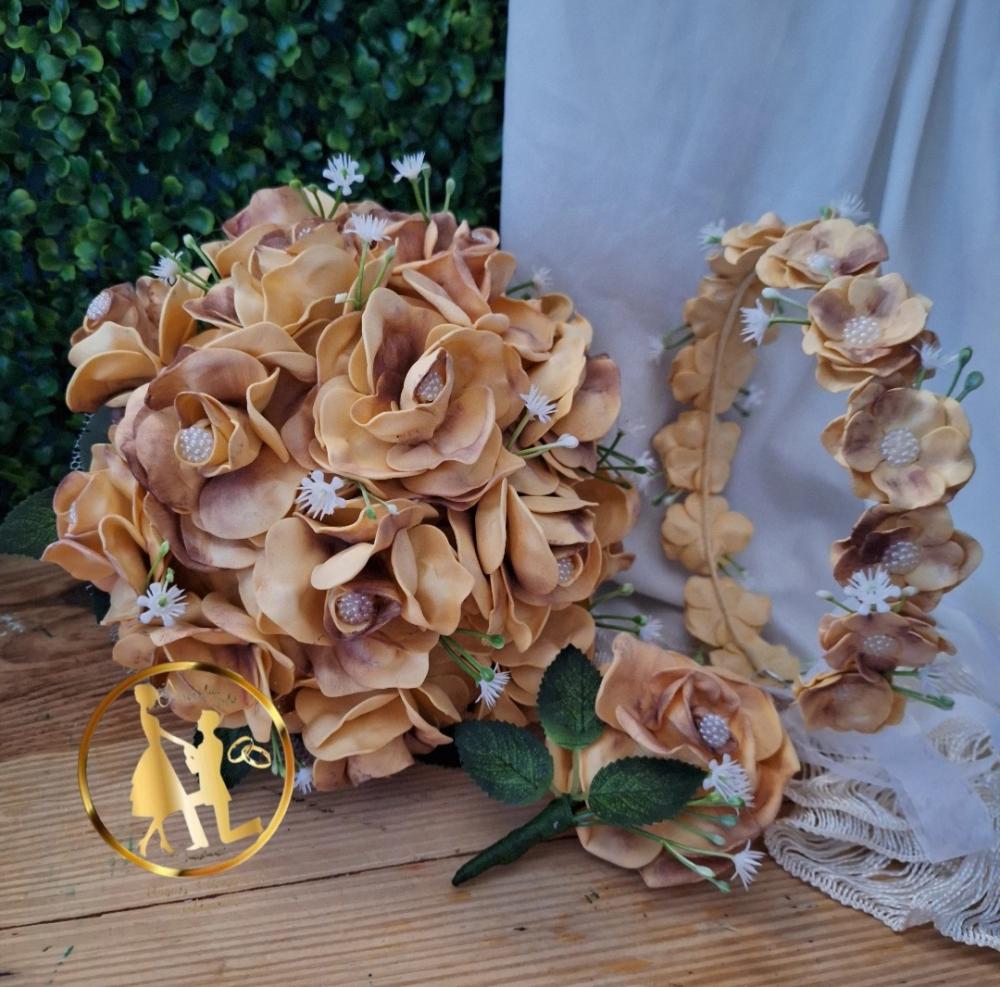 Buquê de noiva rustico boho