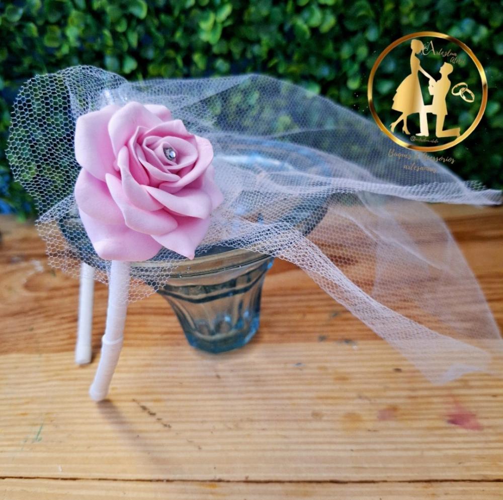 Tiara noiva com véu festa fantasia despedida