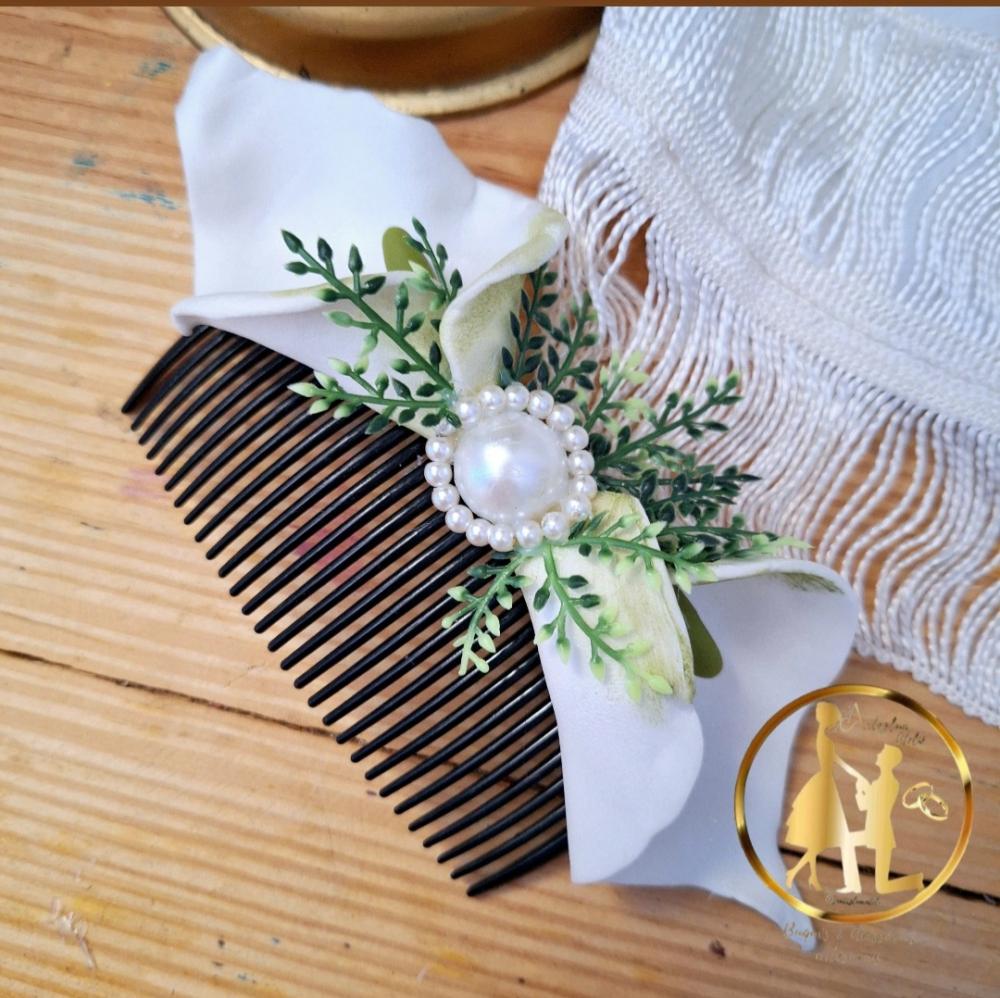 Grinalda de noiva copo de leite branco