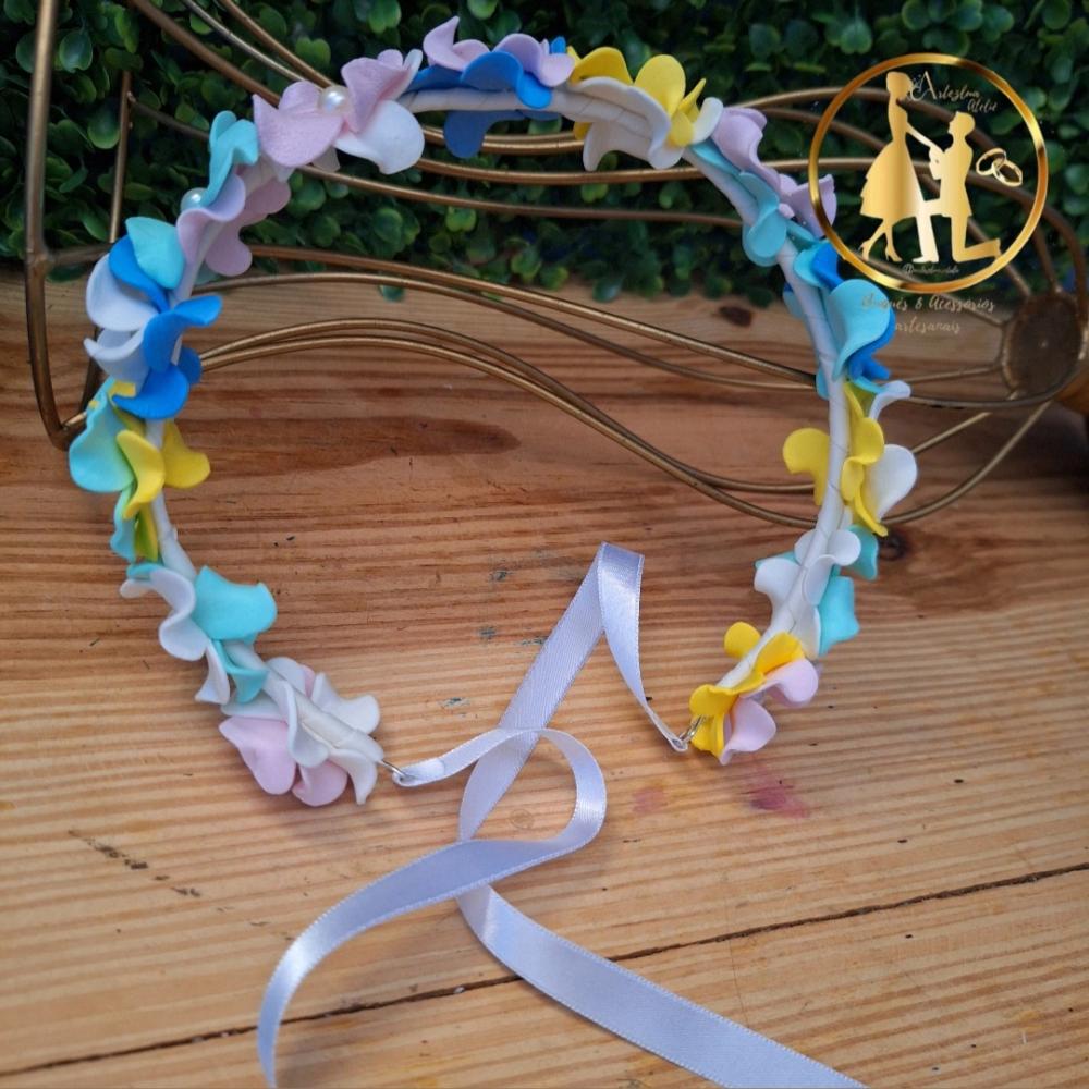 Tiara coroa infantil Jardim encantado