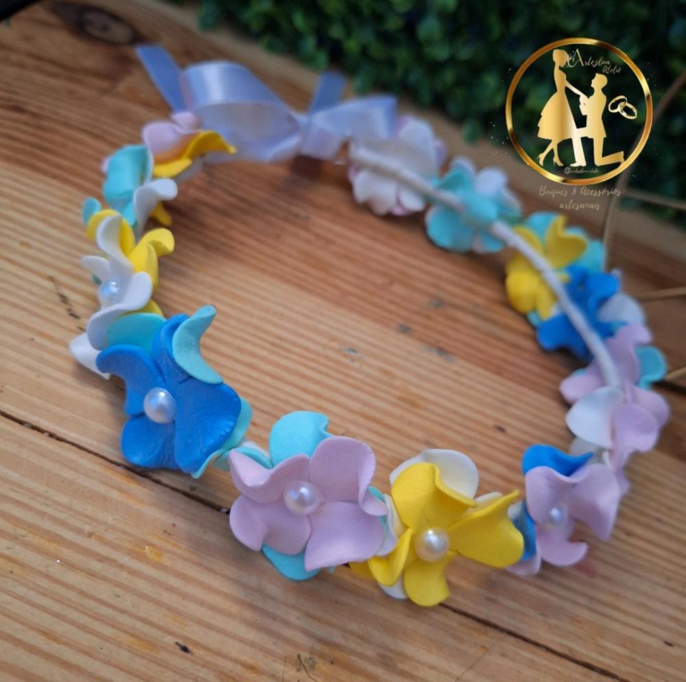 Tiara coroa infantil Jardim encantado