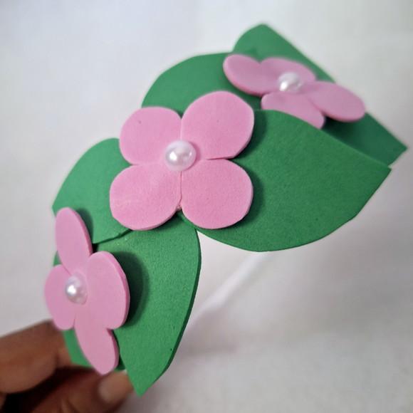 Tiara Moana Rosa Infantil Fantasia Festa Artesanal Eva