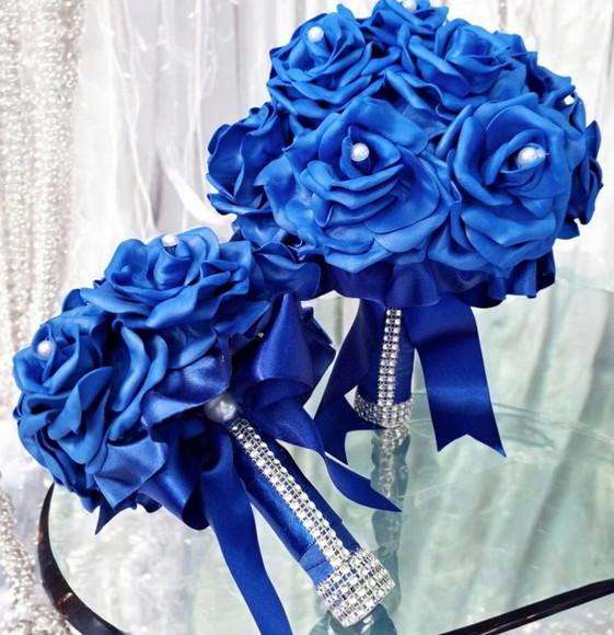 02 Buquês de Noiva Azul Royal Cívil e Religioso