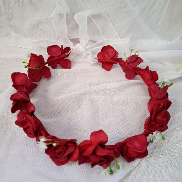 Tiara Vermelha Headband -artesanal-eva