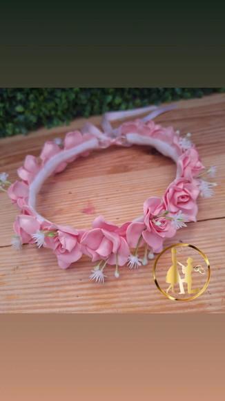 Coroa de Flores Rosé Headband
