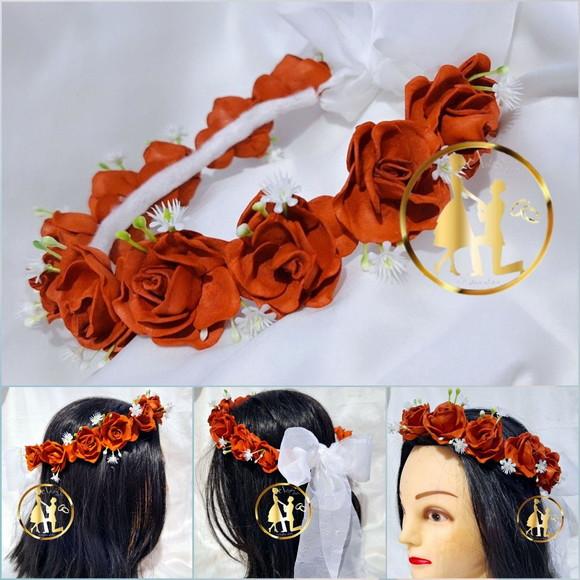 Coroa de Cabelo Headband Terra Cota