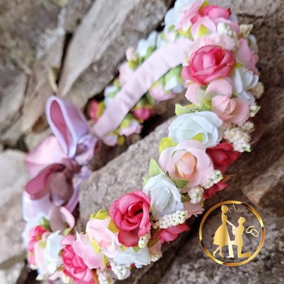 Coroa de Flores para Cabelos Headband Tiara de Flores