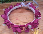 Coroa de Flores Fúcsia Pink Artesanal para Noiva, Daminha, Gesta