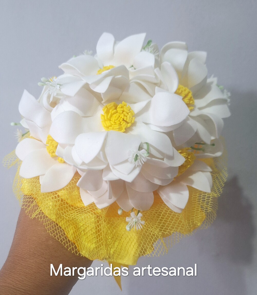 Buquê de Noiva Margaridas Brancas - Pequeno-eva