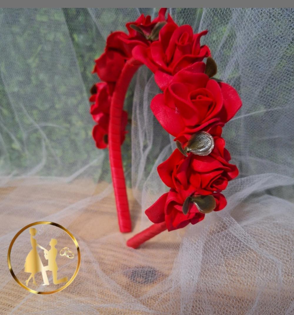 Tiara  infantil vermelha