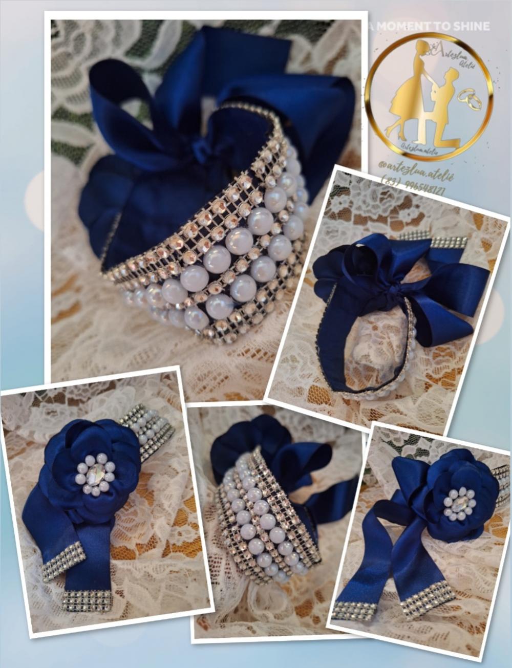 Porta Coque de luxo daminha florista bailarina azul royal