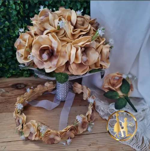 Buquê de noiva rustico boho