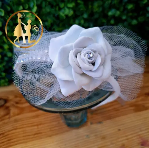 Tiara noiva com véu festa fantasia despedida