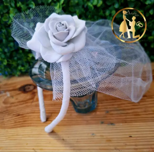 Tiara com véu festa fantasia despedida