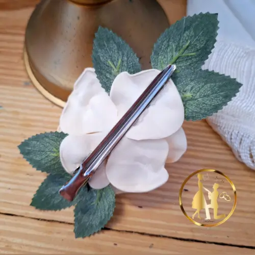 arranjo de cabelo branco