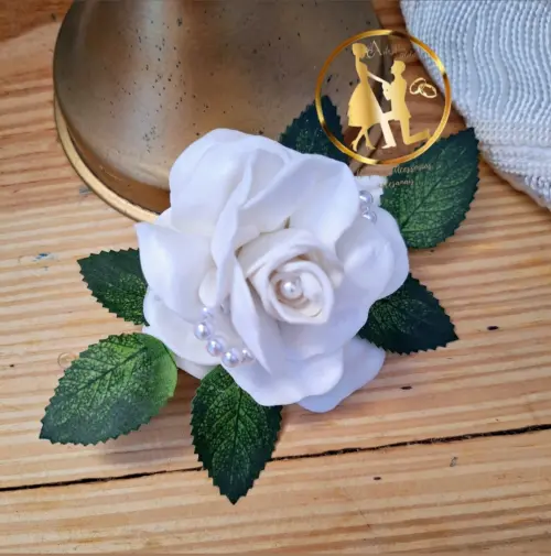 arranjo de cabelo branco