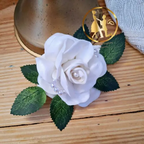 Arranjo de cabelo branco