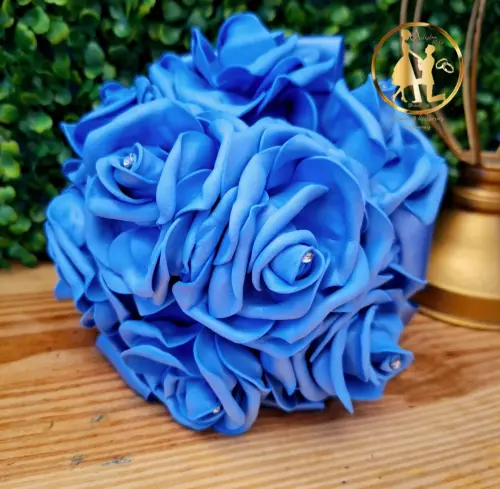 Buquê azul de noiva daminhas, para jogar, pequeno