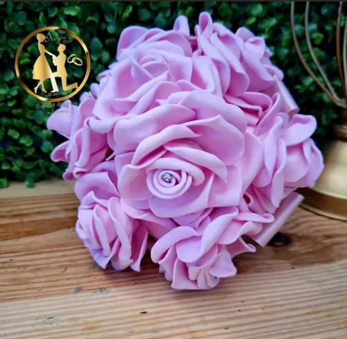 Buquê de noiva rosa civil, para jogar, daminha pequeno