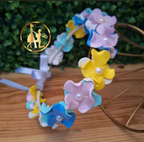 Tiara coroa infantil Jardim encantado