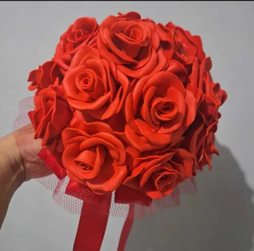 Buquê de Noiva Vermelho Médio