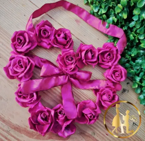 Porta Alianças Coração Pink Cetim Artezlua.ateliê