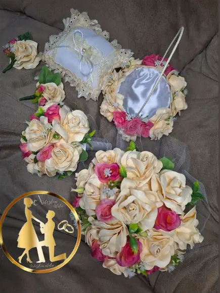 Buquê de Noiva Off White Creme Kit