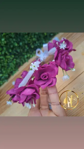 Coroa de Flores Fucia Pink Headband