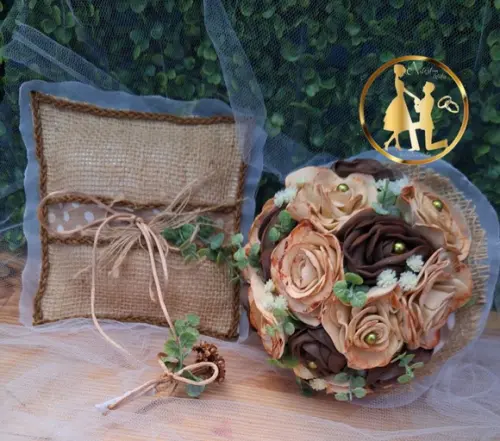 Kit Buque de Noiva Junino + Flor do Noivo Pequeno