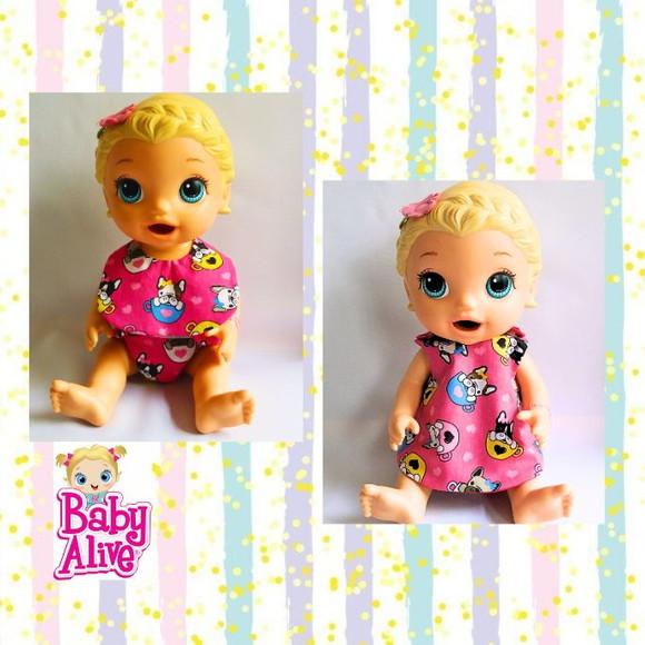 Kit Roupa para Baby Alive - 3 Peças