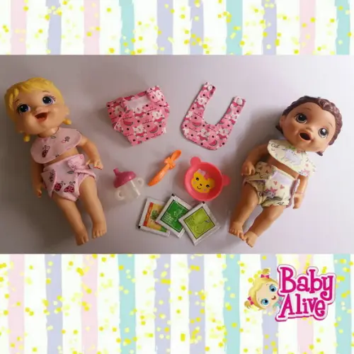Fraldinha e Babador para Baby Alive