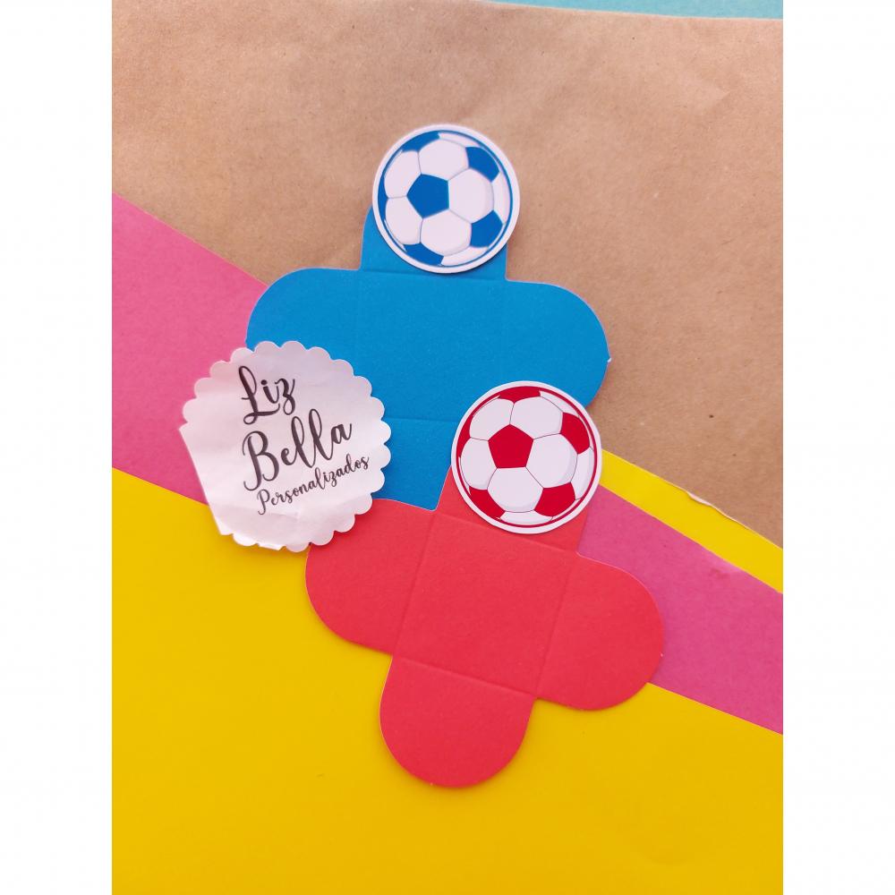 Forminhas para doces Futebol - Vermelho e azul - 100 unidade